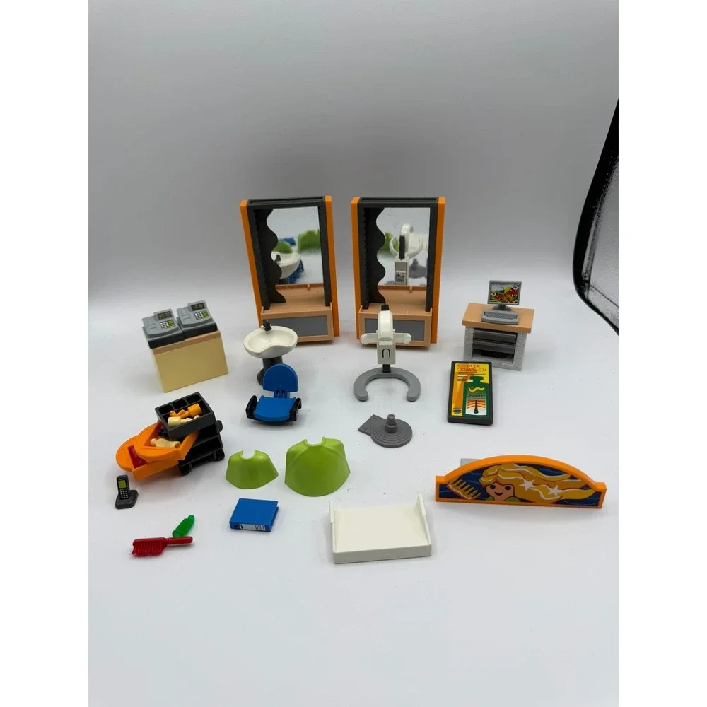 Playmobil Hair Salon City Life Furniture Accessory Lot 5487 Incomplete